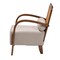 Baxton Studio Sage Modern Japandi Light Grey Fabric and Walnut Brown Finished Wood Arm Chair with Woven Rattan 242-13560-ZORO - alternate 8